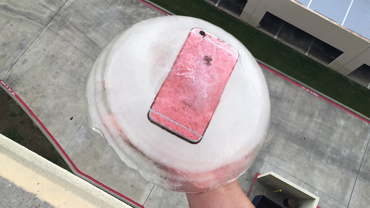 Can Ice Block Protect iPhone 6s from 100 FT Extreme Drop Test? - GizmoSlip