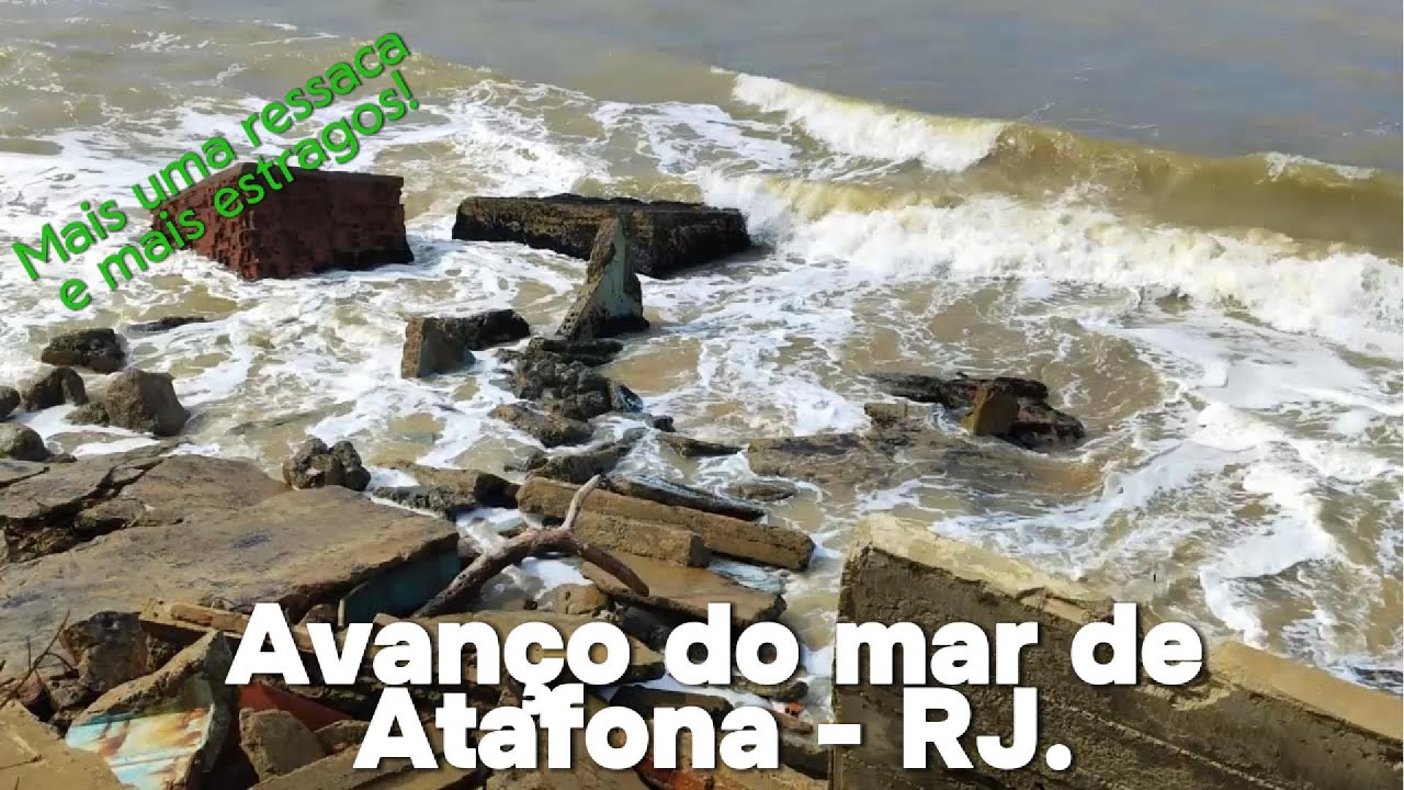Avanço do mar em Atafona e mais uma ressaca. #praia #curtindoapraia #aventura #Atafona
