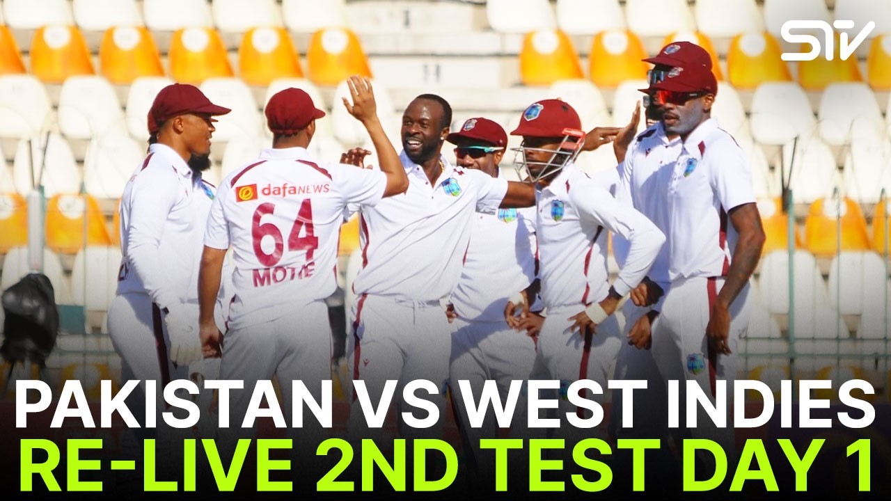 🔴 - 𝐑𝐄𝐋𝐈𝐕𝐄 | Pakistan vs West Indies | 2nd Test | Day 01 | Test Series 2025 | PCB | M3L1K