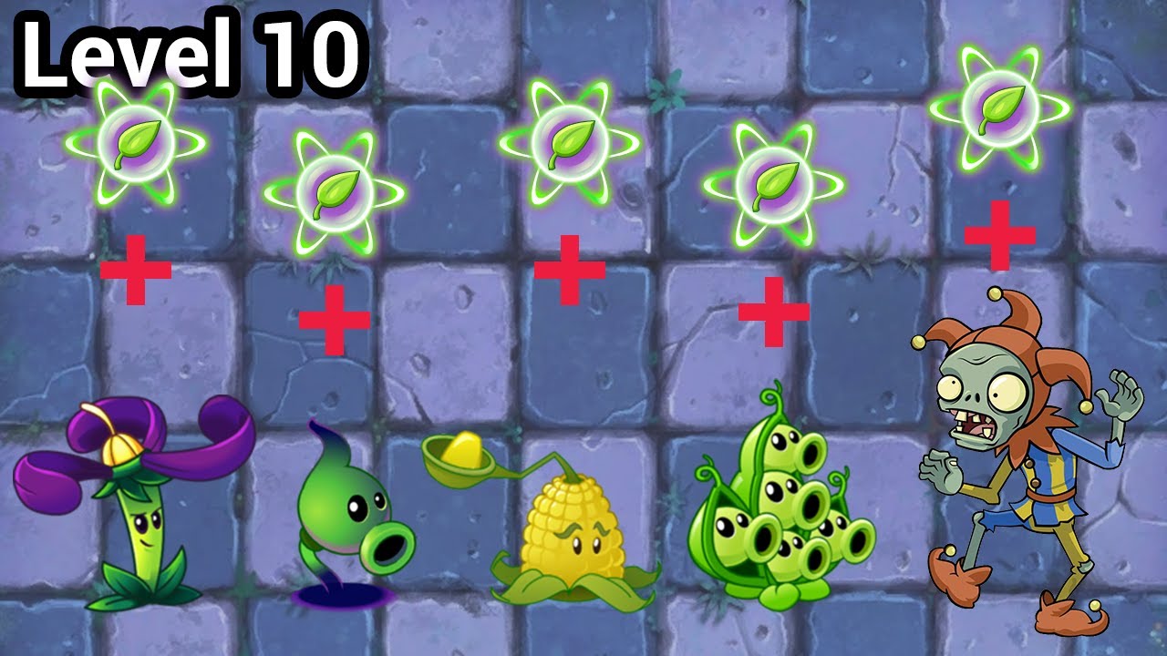 Plants vs Zombies 2 All Plants Power Up vs Jester Zombie