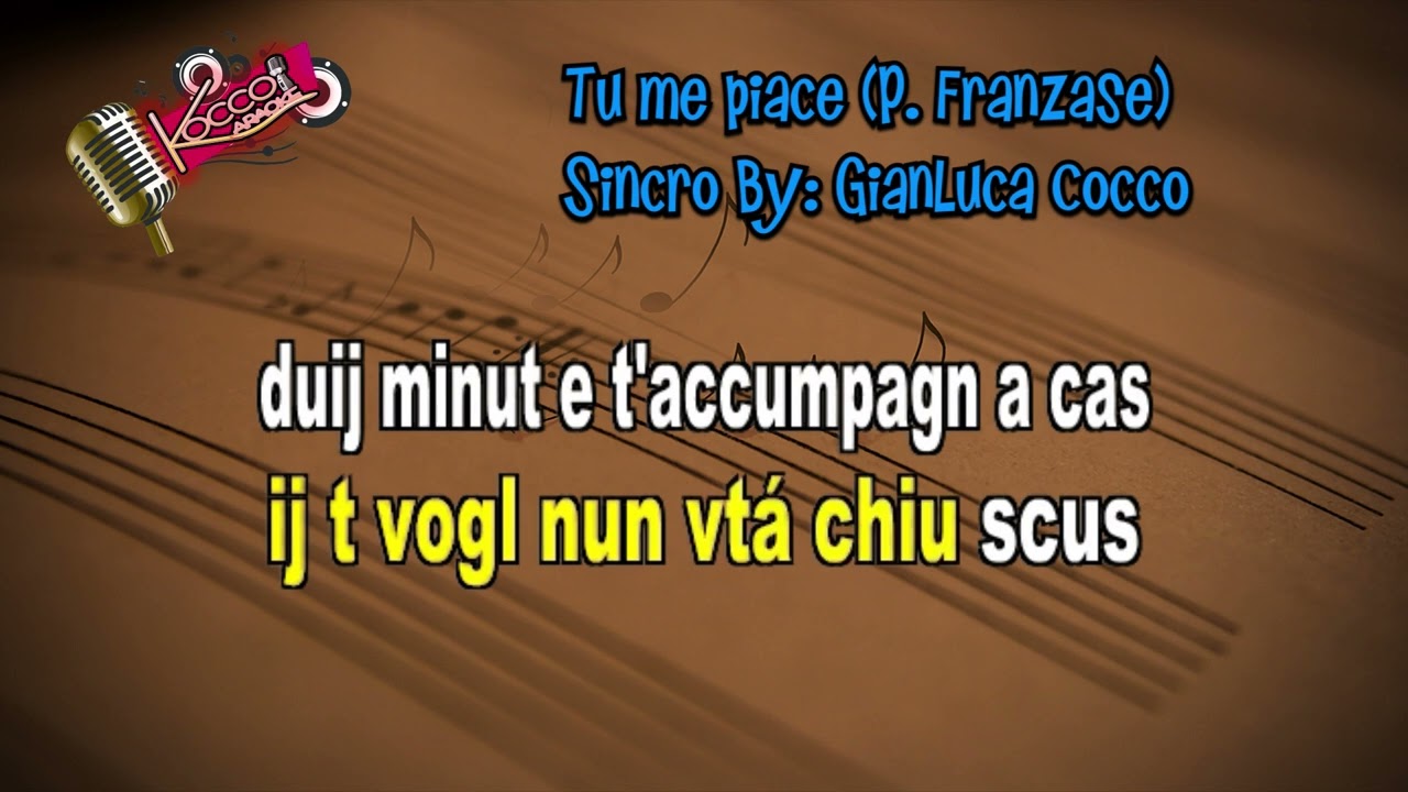 Tu me piace KARAOKE (questa base è gratuita)
