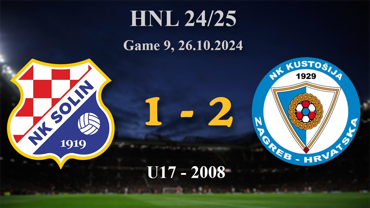 9. 2008 U17  Solin 1-2 Kustošija, HNL 24/25, 27.10.2024 #croatiafootball #hnl