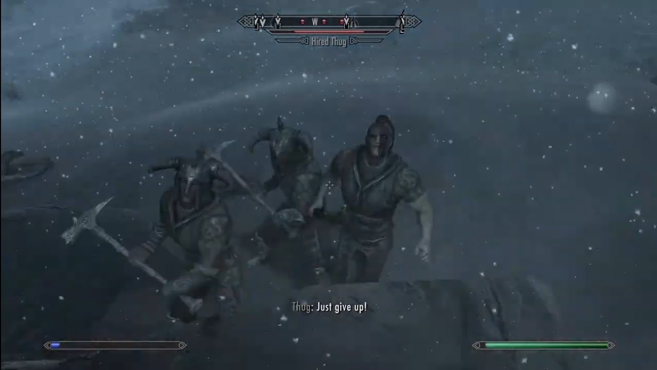 Skyrim. Hired Thugs Ambush. Legendary Difficulty 5