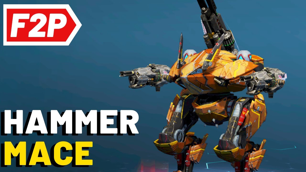 Fenrir Hammer Mace Gameplay Compilation - War Robots Free to Play Hangar (No Commentary) WR F2P