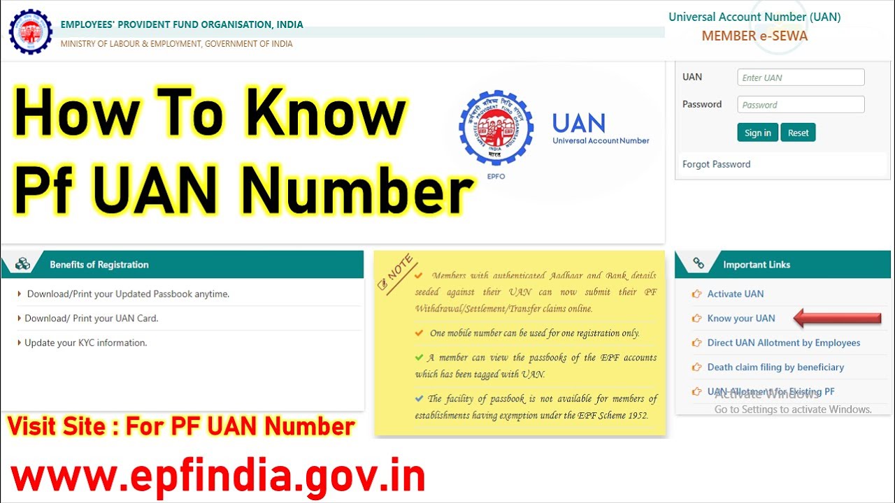 How to know PF UAN Number | Find Forgot UAN Number | Recover PF UAN Number |  PF UAN Number |