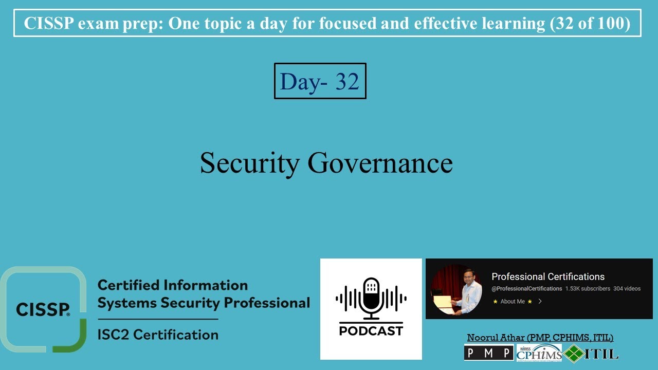 CISSP Exam Prep -032 | Security Governance | 🧑&zwj;💻