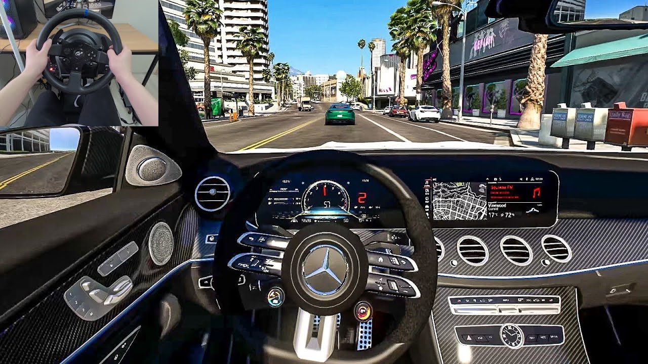 GTA 5 - Mercedes AMG E63 S 4matic+ [Steering Wheel gameplay]