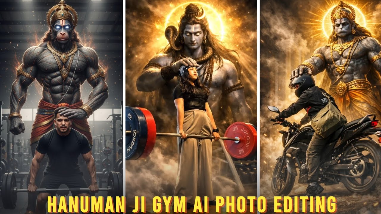 Trending Hanuman Ji Gym Ai Photo Editing | Bajrangbali Photo Editing Ai Prompts 