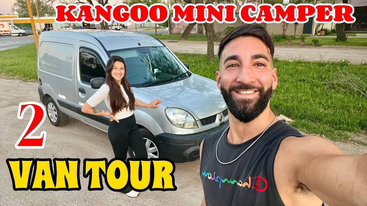 MINI CAMPER KANGOO VAN TOUR 2 🚀(Cama 2 plazas,mueble y mucho más😍 ) Renovada! (Capitulo 6)✅
