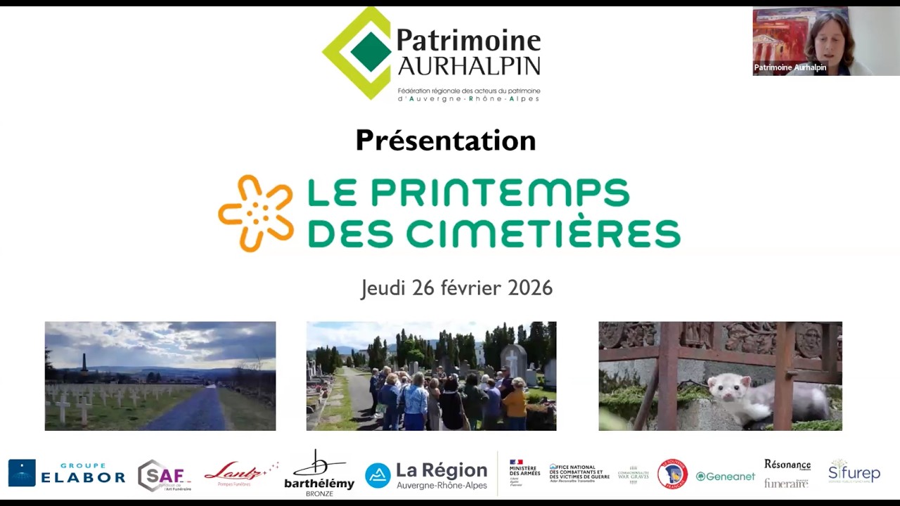 Visioconférence : présentation de la 11e édition du Printemps des cimetières