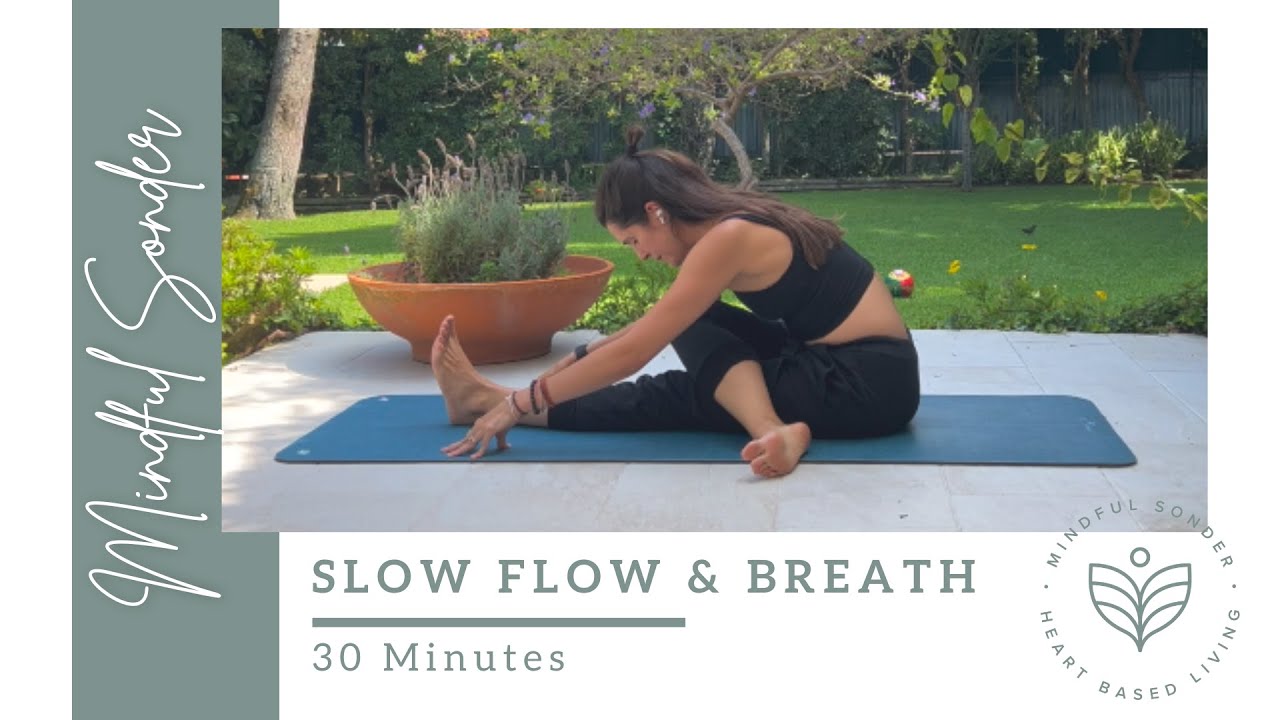 30 Minute Grounding Slow Flow with Breath and Meditation