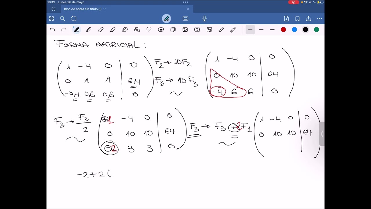 Simulacro 1. Sistema de ecuaciones.
