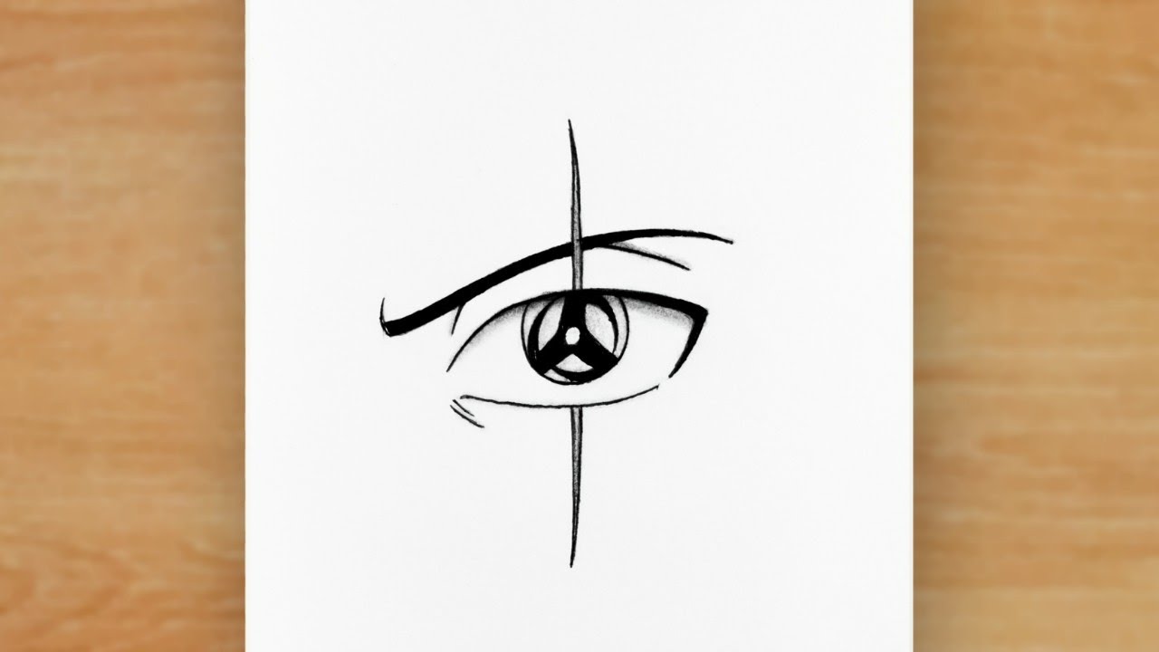 How to Draw Kakashi eye step by step - pencil sketch / Anime Sketch for beginners / Kakashi eye Art