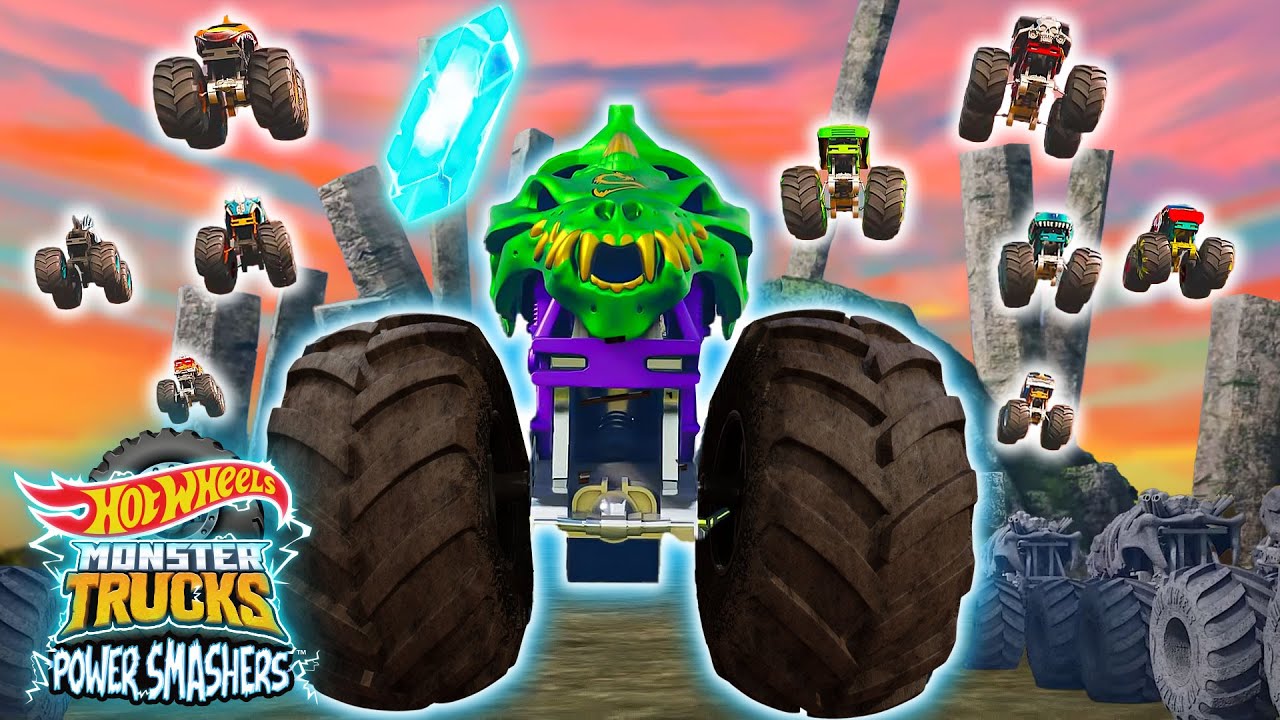 Hot Wheels Monster Trucks vs Skelesaurus gigante! Copa dos Campeões