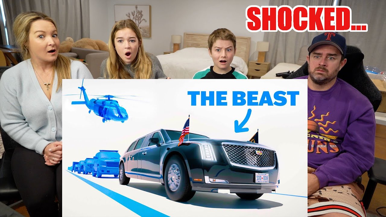 New Zealand Family React to How the US President Travels (ELECTRIFIED DOOR HANDLES & SMART SMOKE?!)