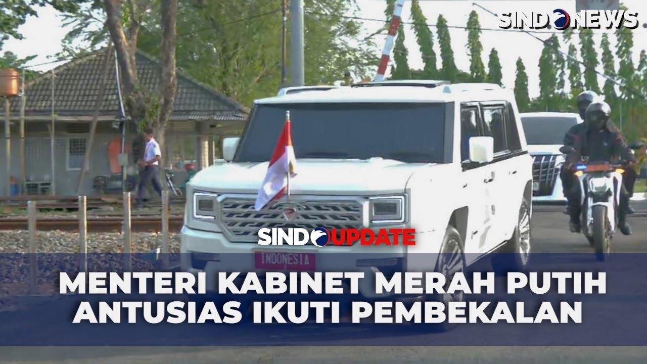 Prabowo Naik Maung ke Lembah Tidar, Para Menteri Antusias Ikuti Pembekalan
