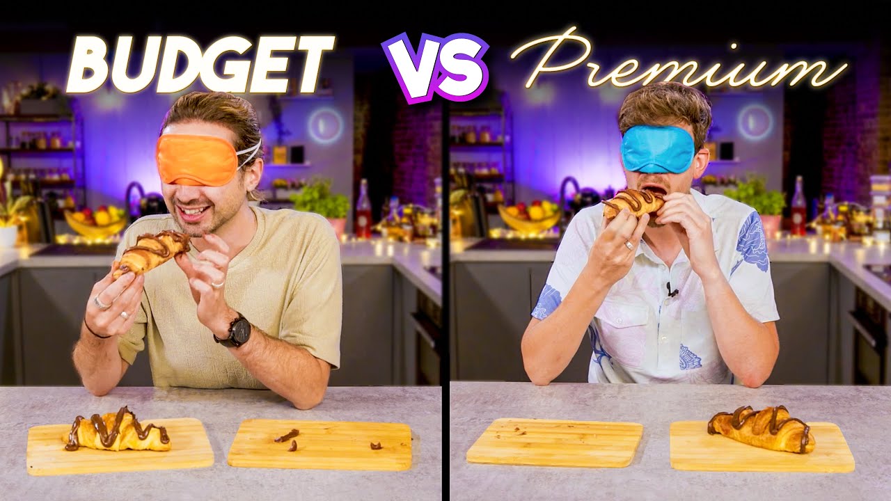 Blind Tasting BUDGET vs EXPENSIVE Ingredients &bull; Can we taste the difference?