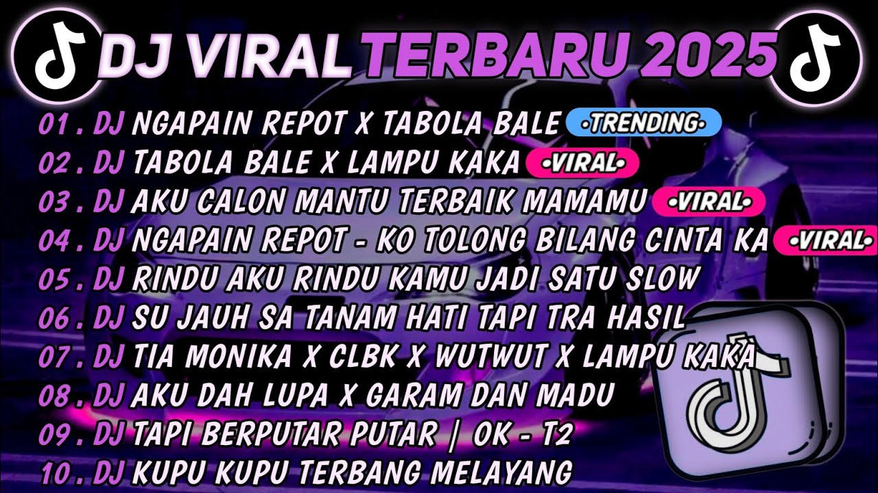 DJ TIKTOK TERBARU 2025🎵DJ NGAPAIN REPOT X TABOLA BALE🎵DJ TABOLA BALE X LAMPU KAKA || FULL ALBUM 