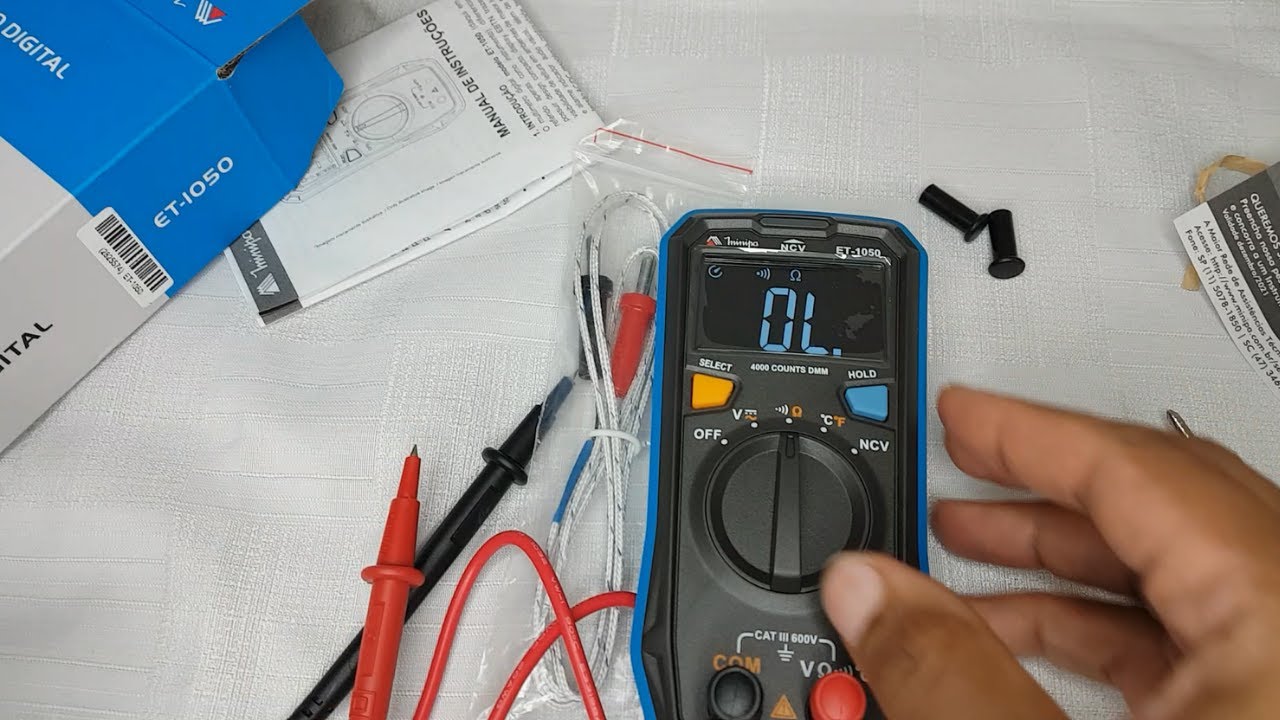 multimetro digital et 1050 minipa cat 3 600 volts multimetro bom barato e f&aacute;cil de usar