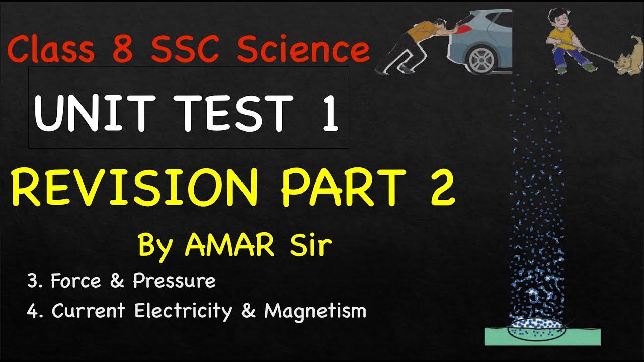 Science Revision – Part 2 | 8th Std SSC | Force & Pressure + Electricity & Magnetism | Unit Test 1