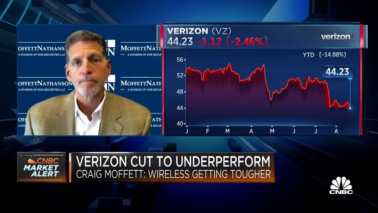 There's almost as much downside in AT&T's stock as Verizon, says Craig Moffett
