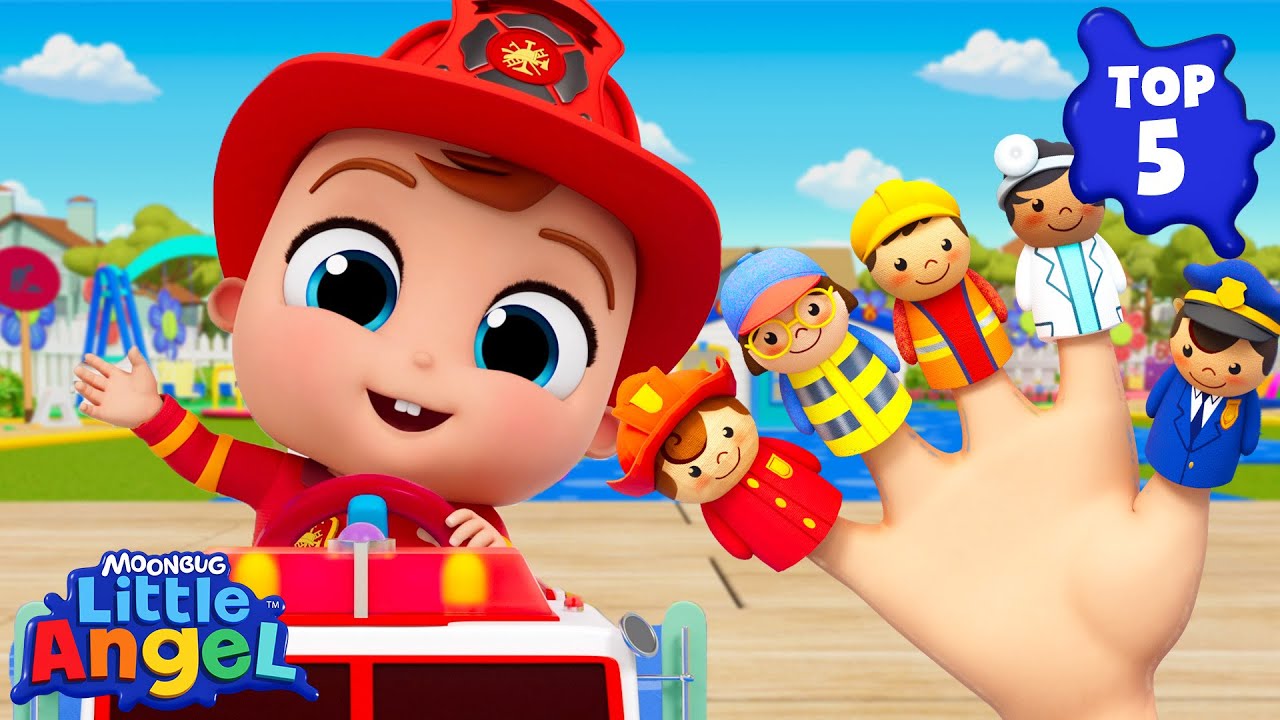 Top 5 Finger Family Songs | Little Angel Kids Songs & Nursery Rhymes