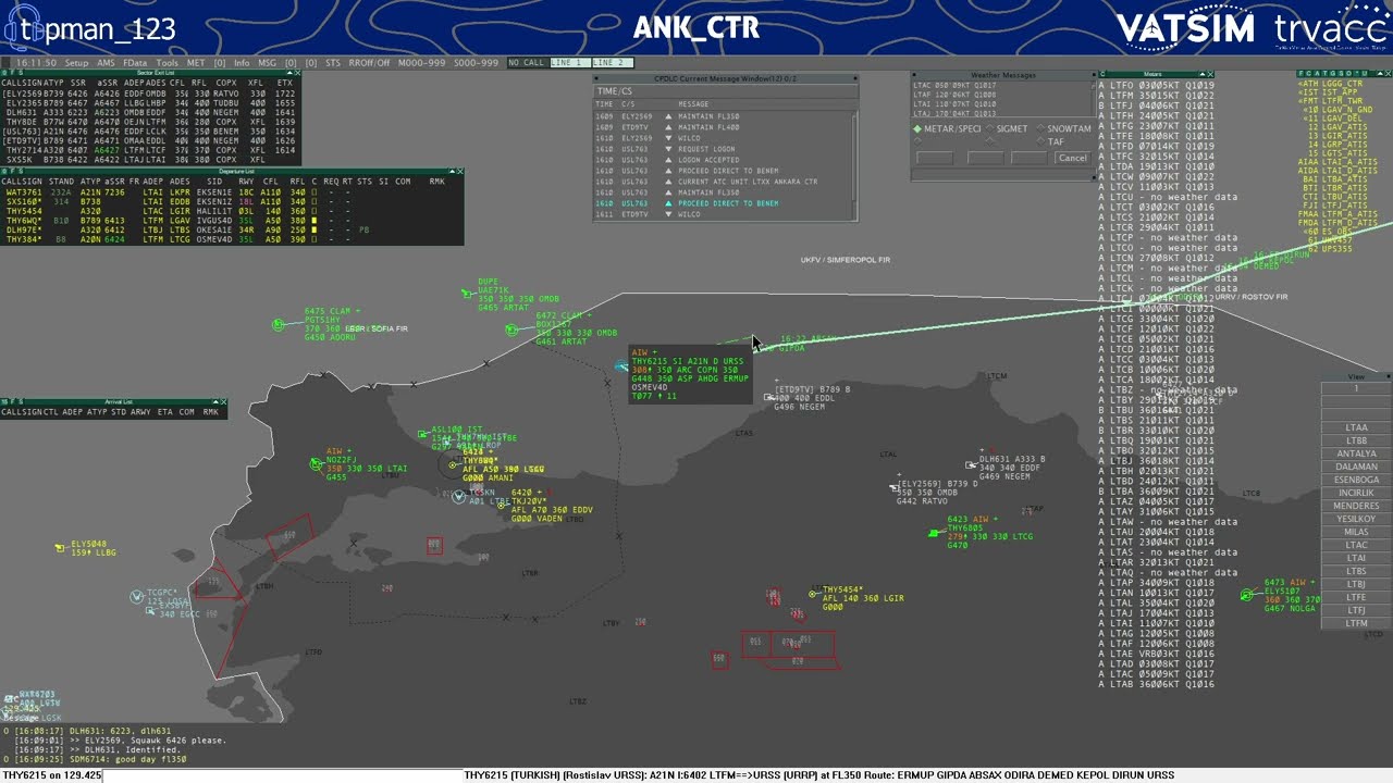 VATSIM ATC | Ankara Control - Ankara FIR, Türkiye