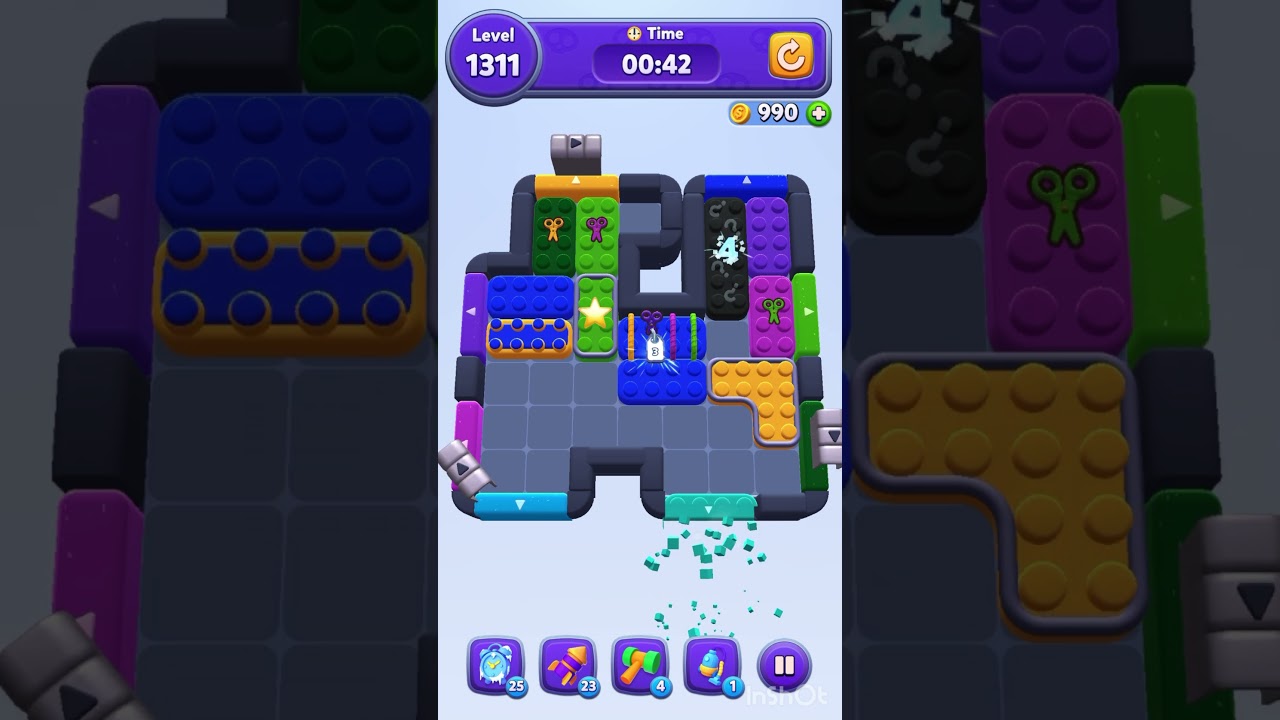 Color Block Jam Level 1311 &ndash; Full Puzzle Solution (No Boosters)