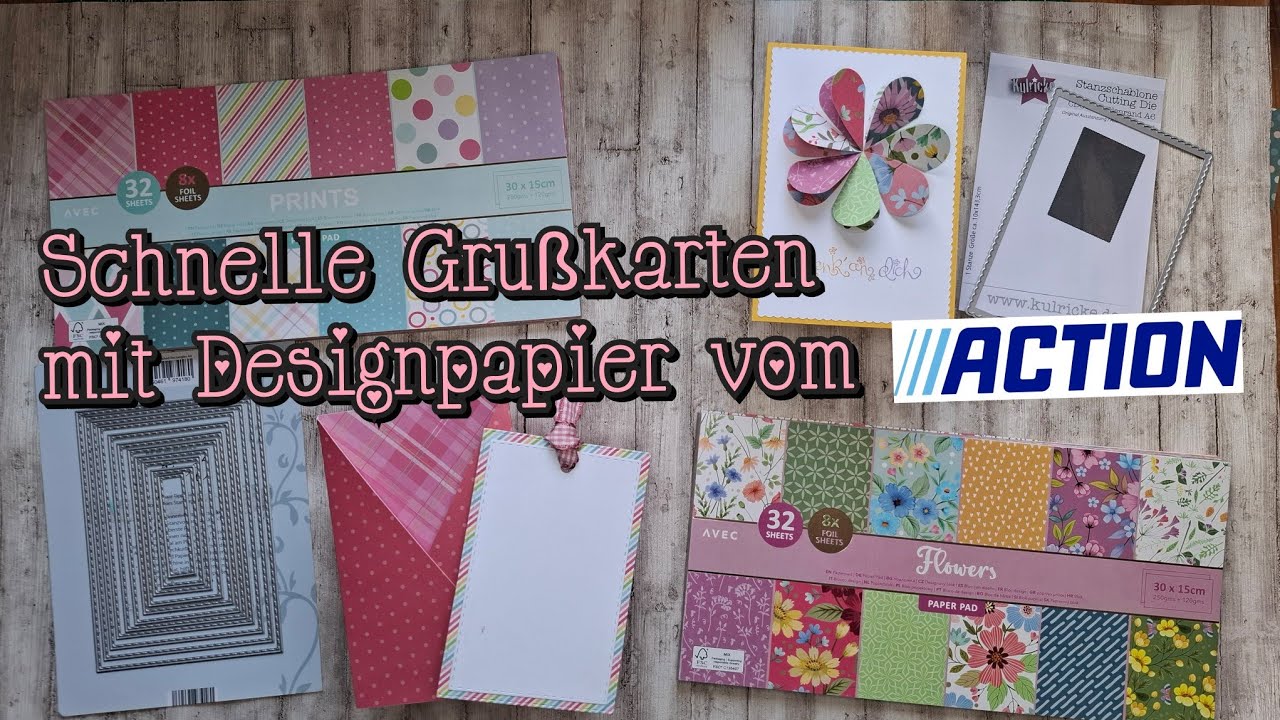 Action-Papier: schnelle & einfache Kartentechniken mit doppelseitigem Designpapier