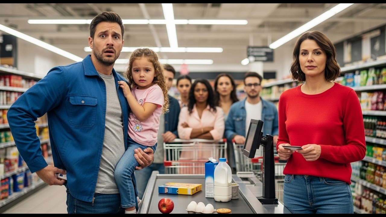 Single Dad Panics at Checkout — No One Helps km m Until Stranger Pays Everything