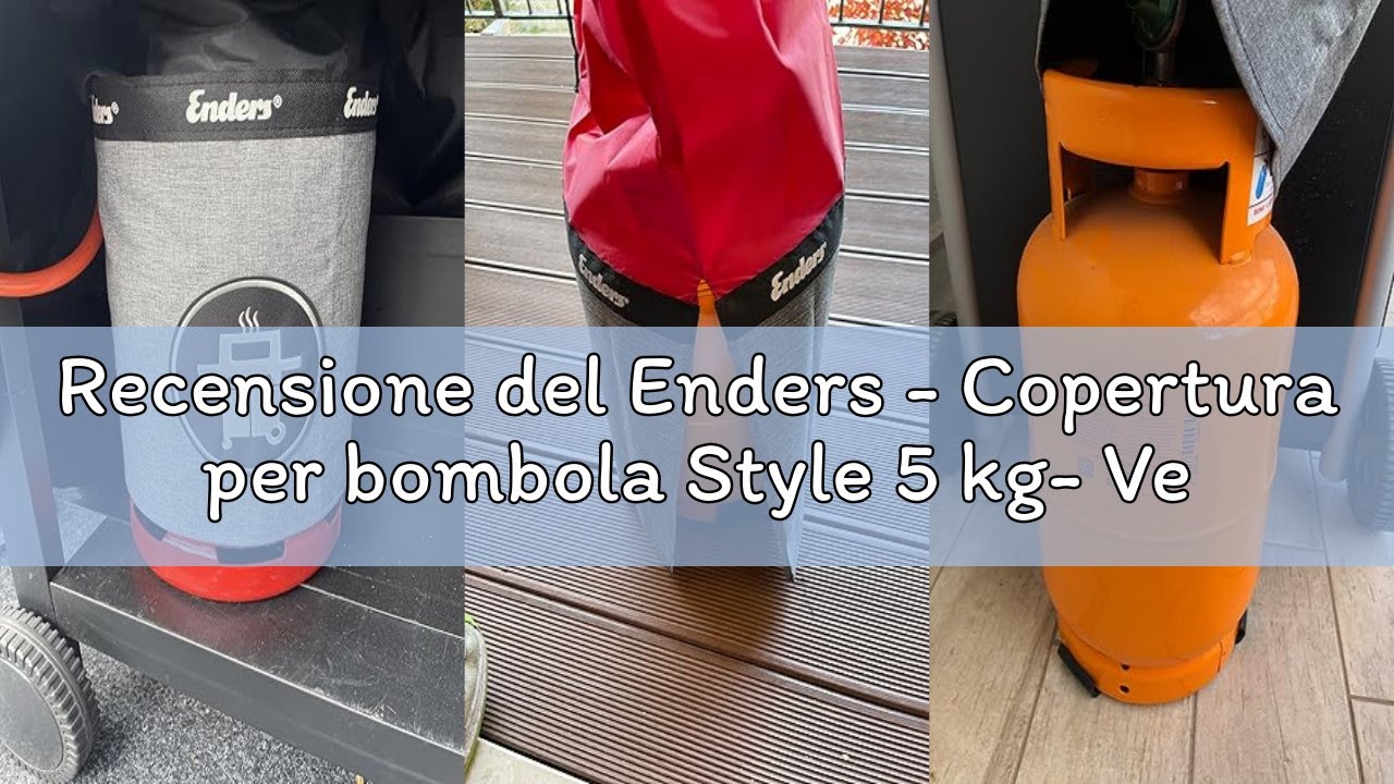 Recensione del Enders - Copertura per bombola Style 5 kg- Verde - Misura S - Contro le intemperie #5