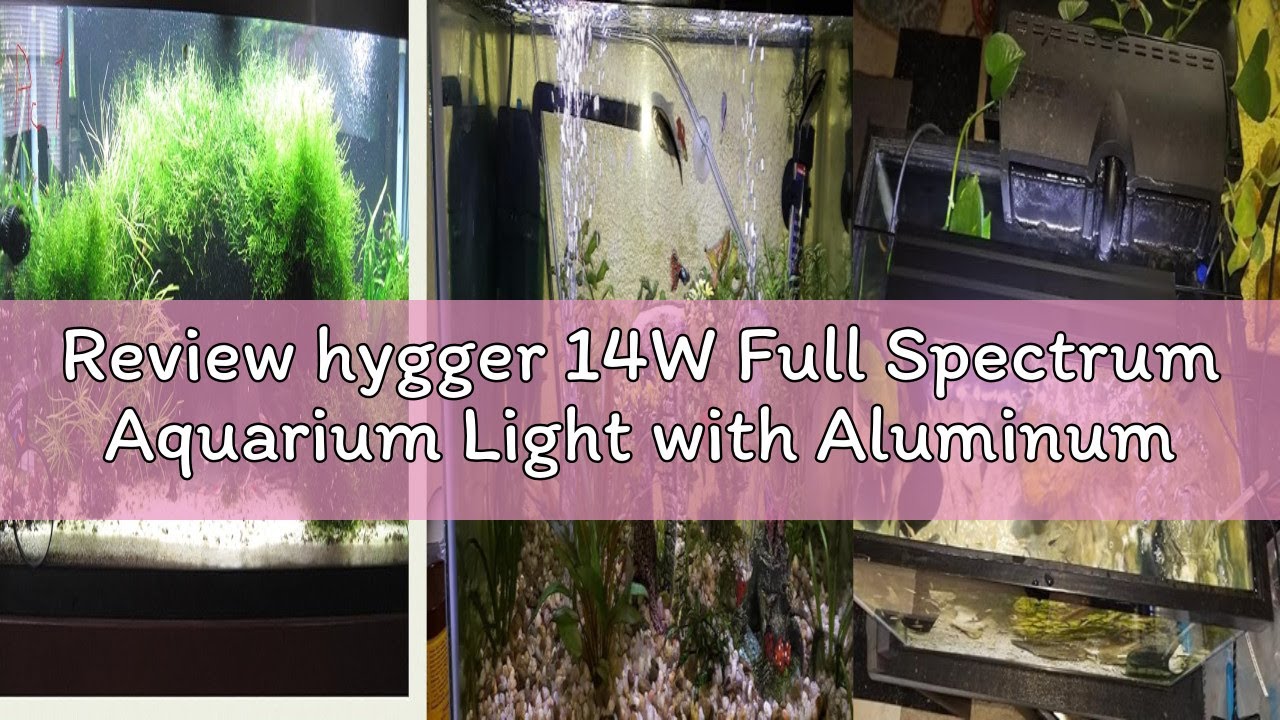 Review hygger 14W Full Spectrum Aquarium Light with Aluminum Alloy Shell Extendable Brackets, White