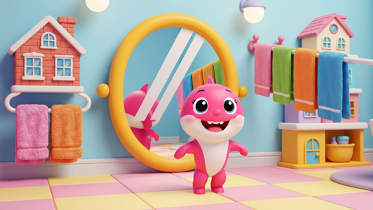Baby Shark поет в ванной
