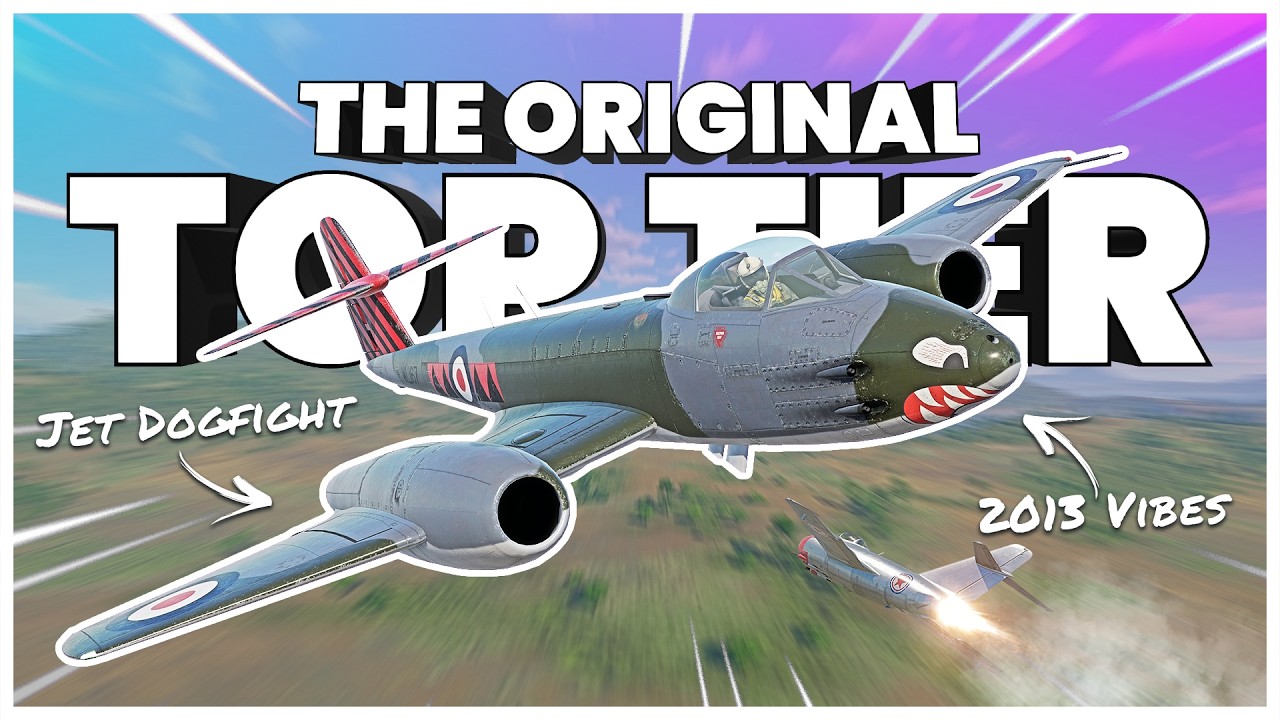 Playing Britain's ORIGINAL Top Tier JET (War Thunder Meteor F8)
