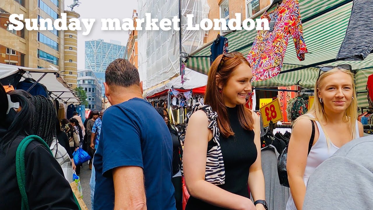 SUNDAY MARKET IN LONDON || CHEAPEST MARKET || BUDGET MARKET || 4K[HDR]#ukstreetwalker#London