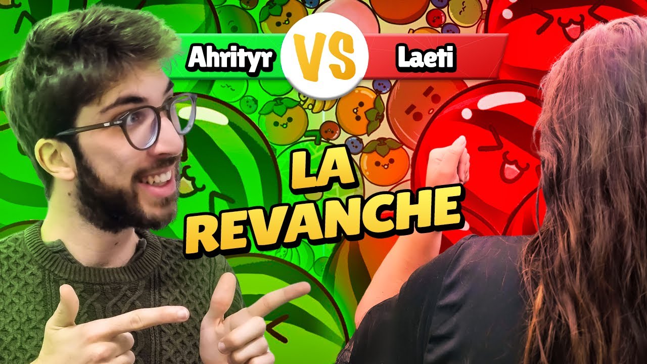 1v1 JEU DE LA PASTEQUE LA REVANCHE ! 🍉