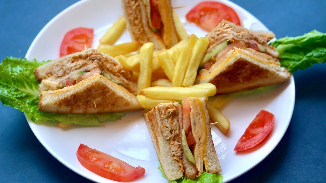 Easy Chicken and Egg Club Sandwich Recipe |  How to Make Club Sandwich | Yummy Treats