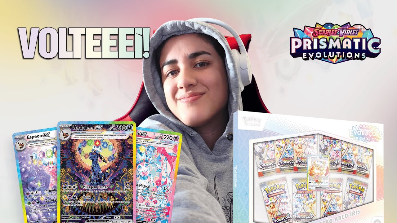 VOLTEI COM TUDO! Abrindo a NOVA BOX de Evoluções Prismáticas! 🔥 | Pokémon TCG