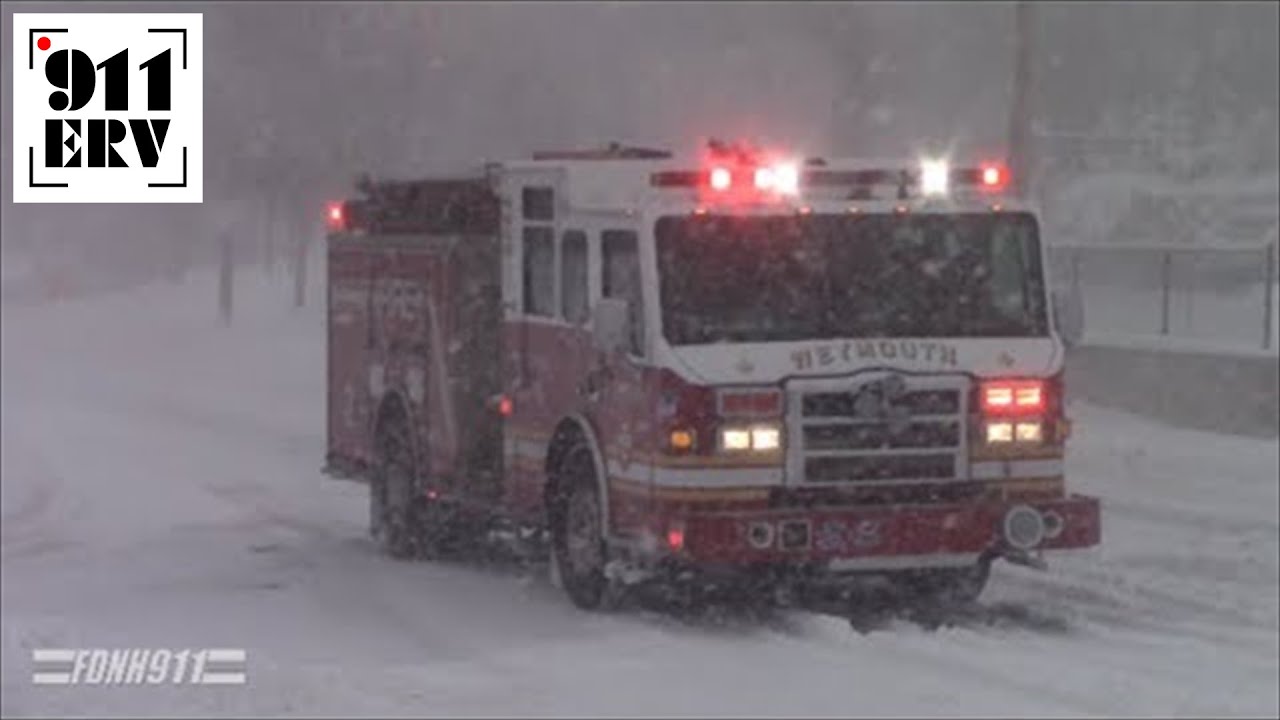 Weymouth Fire Engine 3 Responding During Bomb Cyclone