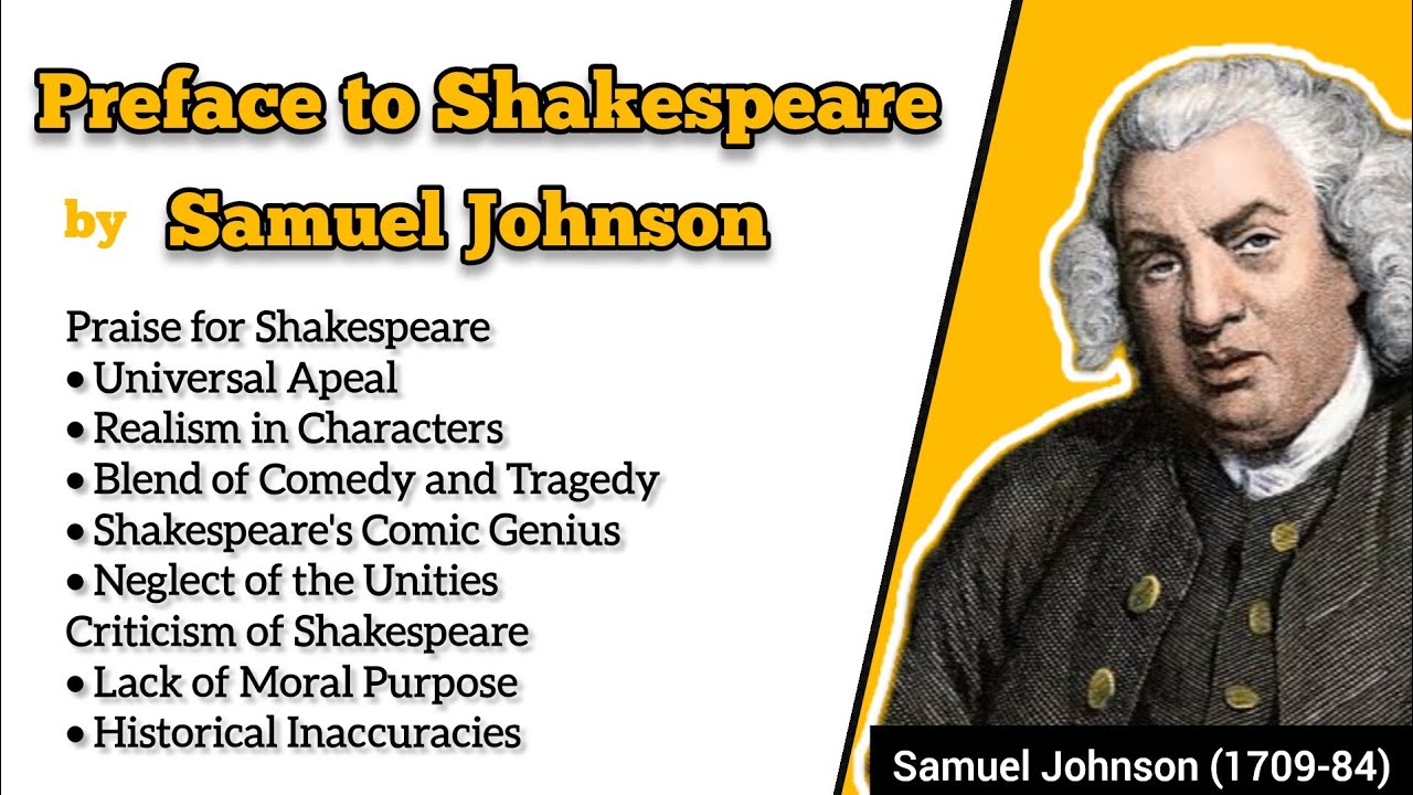 Preface to Shakespeare by Samuel Johnson Explained in Urdu & Hindi