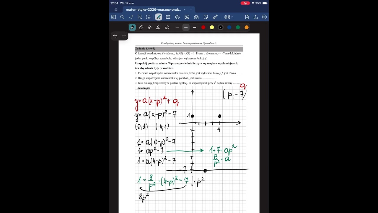 Sprawdzian przed maturą z matematyki podstawa Pazdro cz2