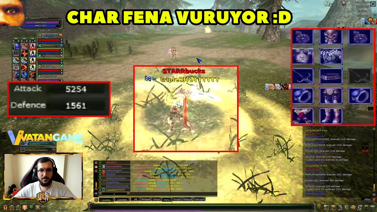 QUADRAAAAA - +9 Quest MS'li | Full STR 5254 Ap'ye Ulaşan Warrior ile PK Atıyor ! Knight Online