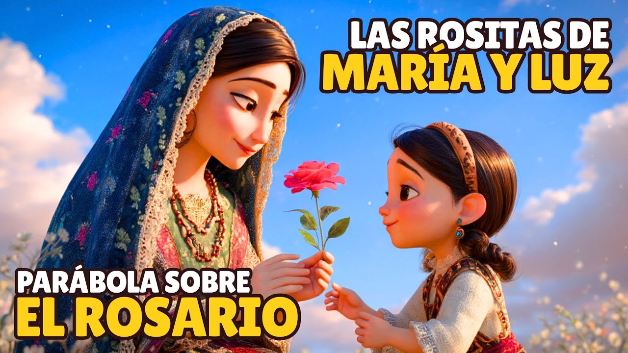 🌹 Las ROSITAS de LUZ 🌸 | CUENTO ANIMADO sobre el ROSARIO 💐| PequeFe