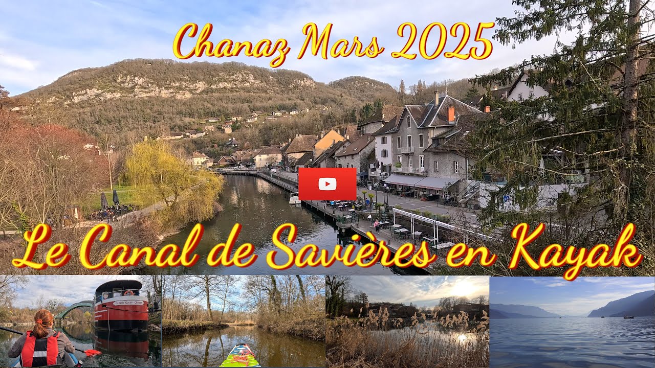 Canal de Savières le 08 mars 2025 en kayak, direction le lac du Bourget.