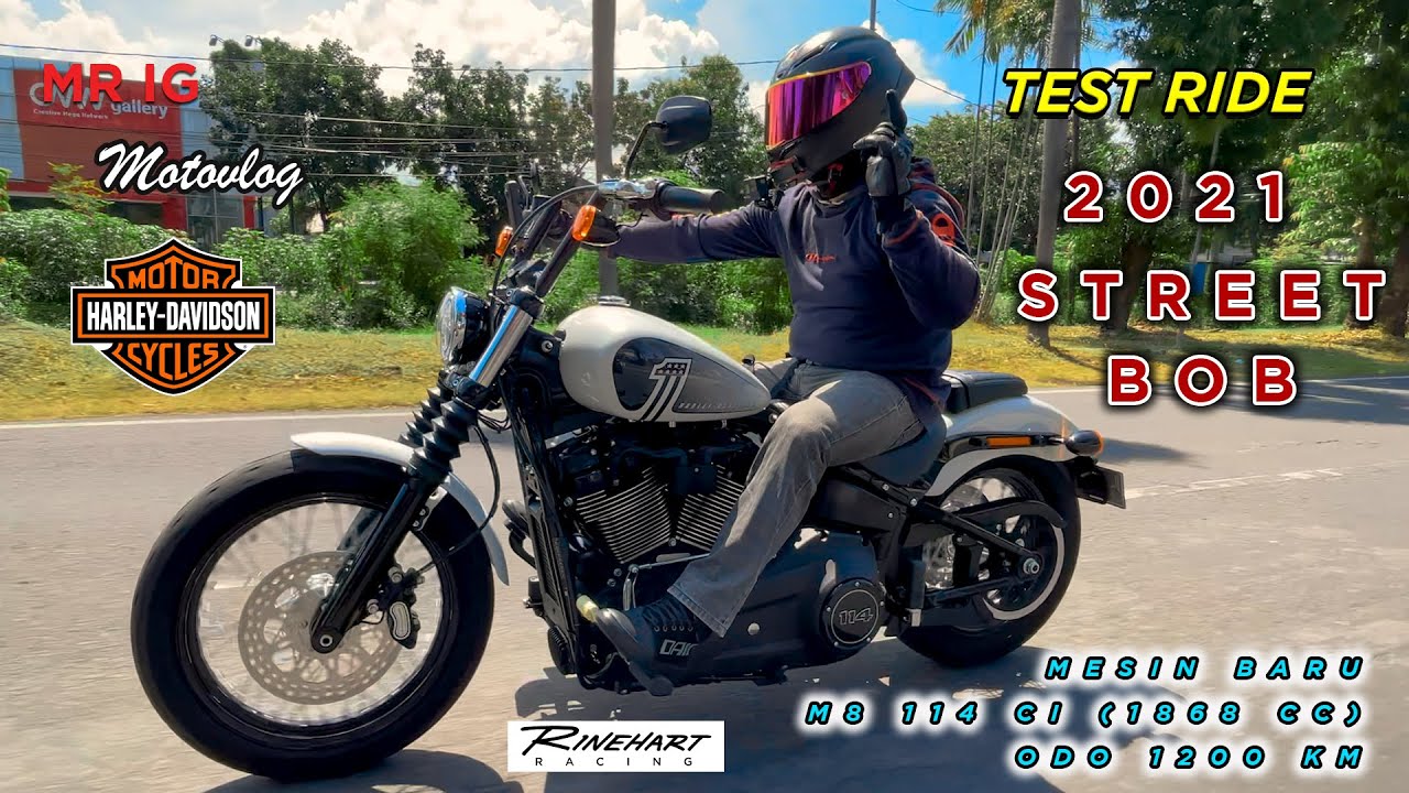 MOTOVLOG : #126 2021 HARLEY STREET BOB MESIN BARU M8 114 CI 4 BUSI