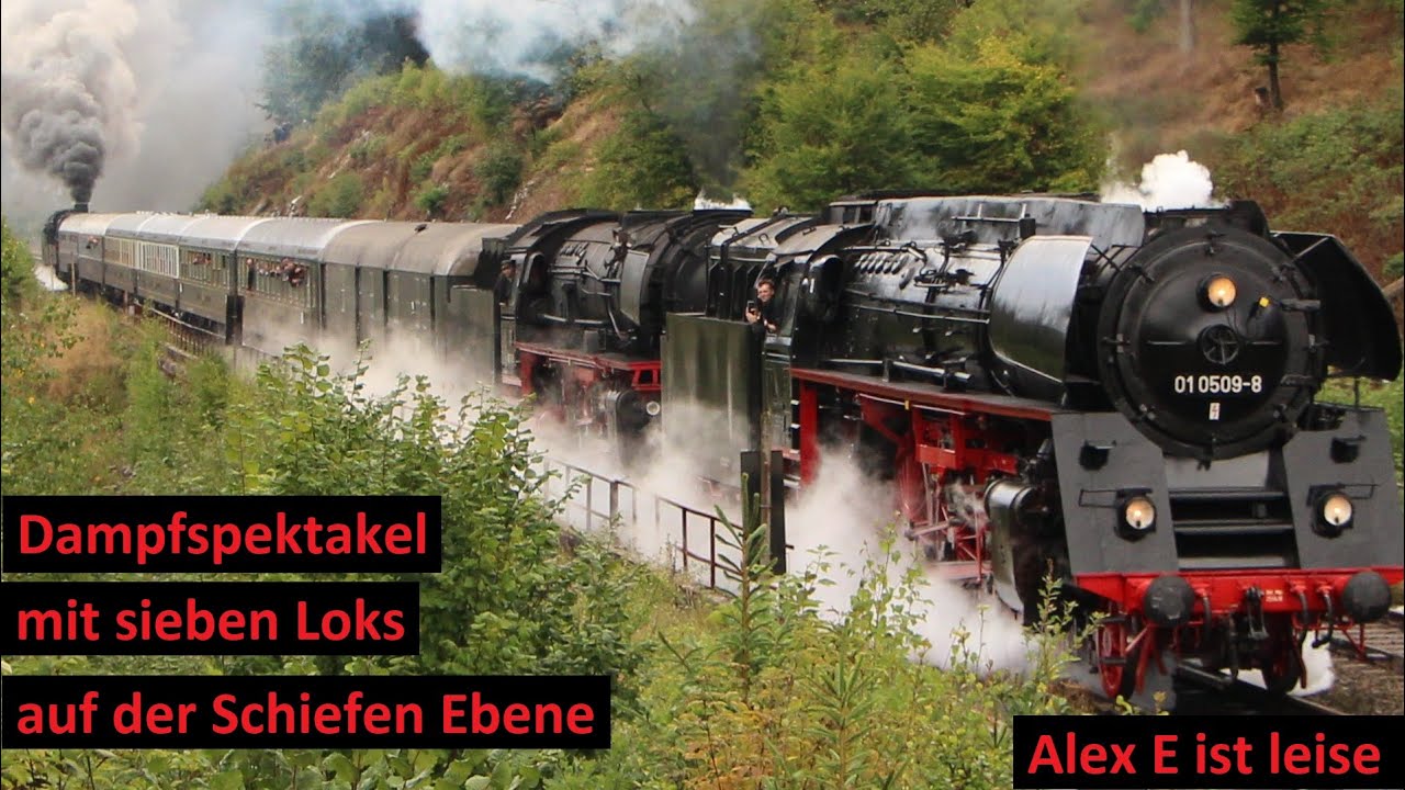 Dampfspektakel mit sieben Loks @ Schiefe Ebene | Alex E ist leise