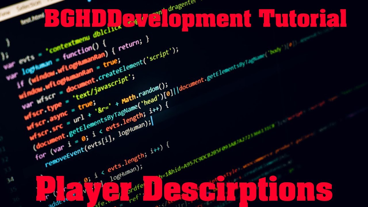 PlayerDescriptions - Plugin Tutorial/Overview