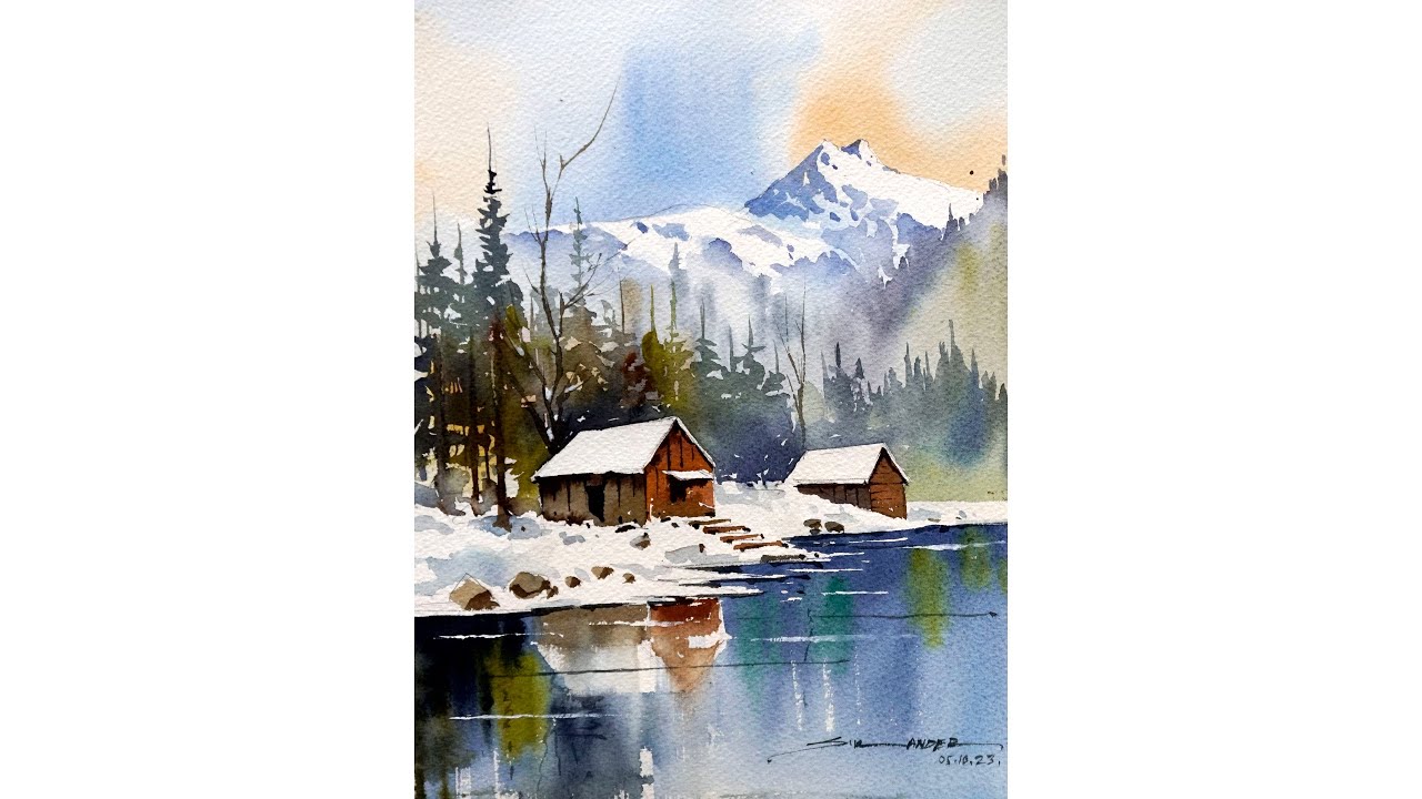 Snow Landscape Painting