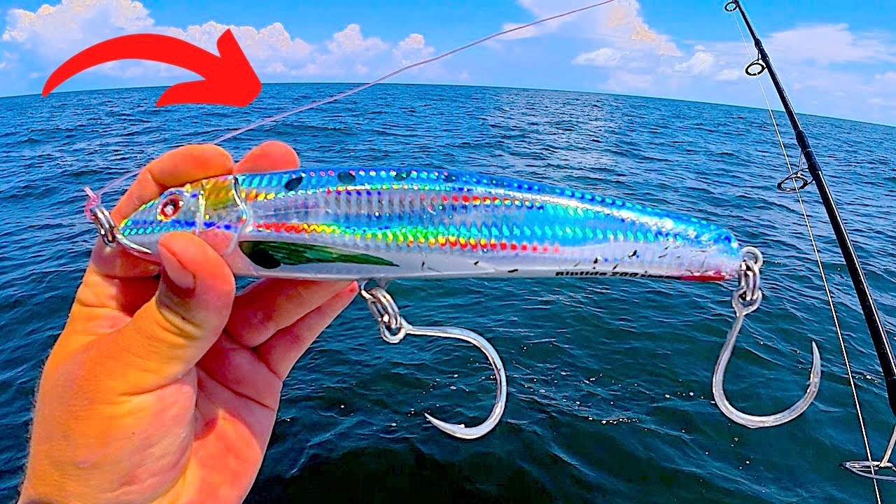SOLO Fishing *25 Miles* Offshore for AGGRESSIVE Fish with HUGE Stickbaits! *EPIC Bites
