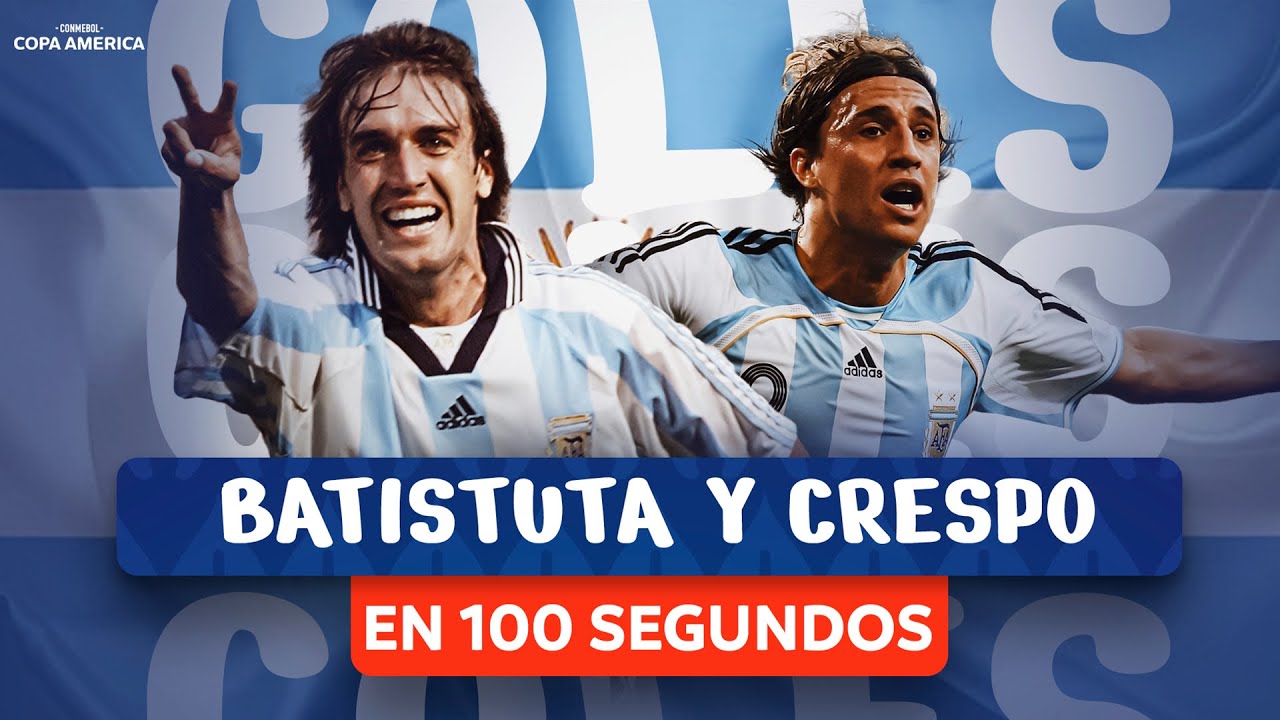 100 segundos de goles de GABRIEL BATISTUTA y HERNÁN CRESPO en la CONMEBOL Copa América™